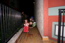 Aidan and Tristan trick-or-treating!