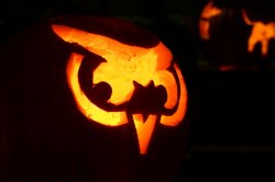 Scary owl pumpkin